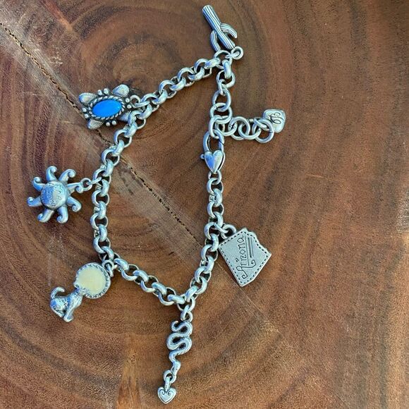Brighton Chunky Silver Arizona State Charm Bracelet‎ - Picture 2 of 3